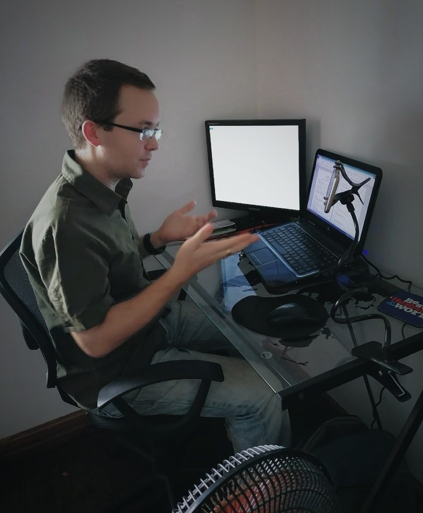 Peter Francis offering some online coaching to missionaries